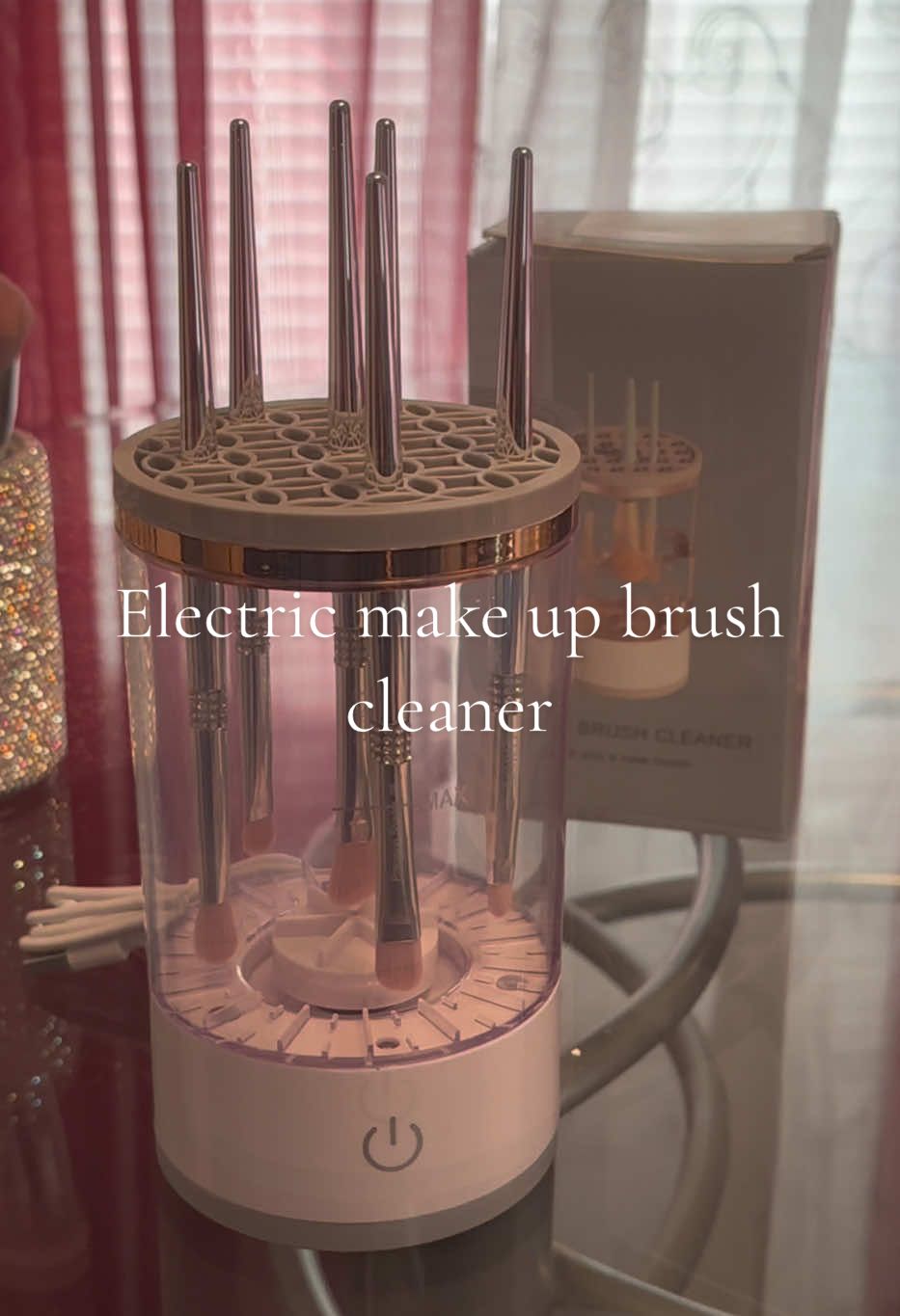 Dirty brushes? No problem! This electric makeup brush cleaner spins your brushes clean and dries them in seconds. #MakeupHacks #BrushCleaningMadeEasy #BeautyRoutineUpgrade #CleanBrushesCleanSkin #MakeupTools #BeautyEssentials #QuickClean #FlawlessMakeup #SelfCareEssentials #BeautyGadget