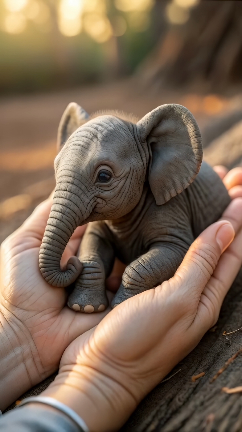 A baby elephant so tiny and cute, it fits perfectly in your hands! 🐘✨ #Kawaii #BabyElephant #TinyElephant #AdorableAnimals #AIArt #Kawaii #AIImagery #CuteAnimals #CreativeAI #MiniatureWorld #Mignon #可愛い #귀엽다 #可爱 #ElephantLove #AICommunity #LeonardoAI #MidJourneyArt #InYourHands #CutenessOverload #AIGeneratedArt