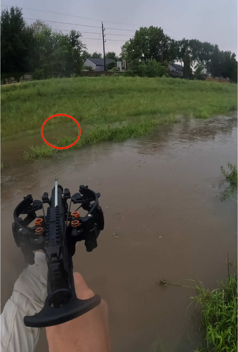 Flooded URBAN Creek Bowfishing… #bait #fishing #fish #bassfishing #howto #angler #fisherman #bigbait 