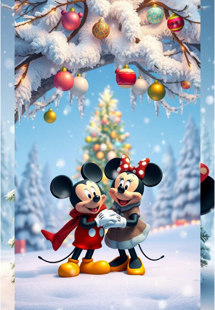 #mickeyandminnie #minniemouse #mickeymouse #wallpaper #fyp #ai #christmascountdown #merrychristmas #festive #cute #loveyou #disneymagic 