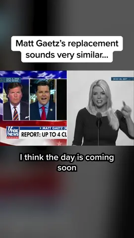 Trump’s replacement pick for Matt Gaetz as attorney general, Pam Bondi, sounds very similar… #trump #msnbc #fox #mattgaetz
