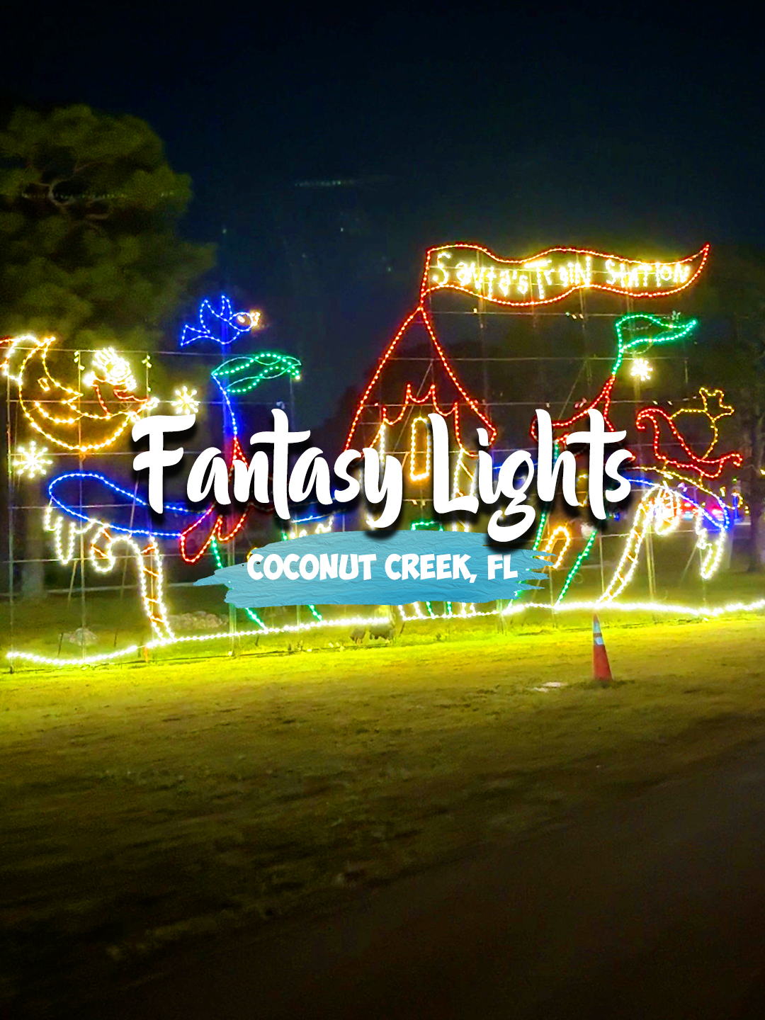 Drive Through the Holiday Fantasy of Lights in Coconut Creek! #TheSoFloDuo #SoFloGem #Florida #SouthFlorida #HolidayFantasyoflights #coconut #drivethru #chrisrmaslights #display #holiday #lights #Display #Decoration #SoFlo #fyp #explore