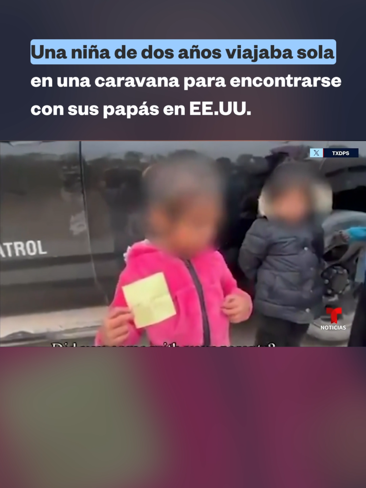 💔 La pequeña de origen salvadoreño formaba parte de un grupo de 200 #migrantes que fue interceptado por las autoridades en Eagle Pass. Agentes del Departamento de Seguridad Pública de #Texas aseguran que 60 tenían entre 2 y 17 años. 