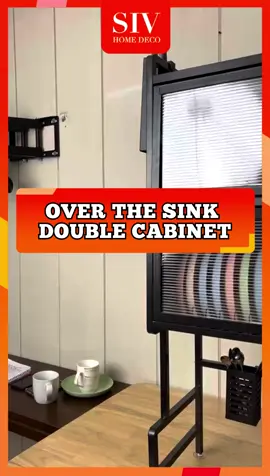 Transform your sink area into a storage dream! 🪴 Grab the Over the Sink Double Cabinet now! #sivhomecabinet #fyp #TiktokShopXmas #Overthesink #dishrack #dishdrainer