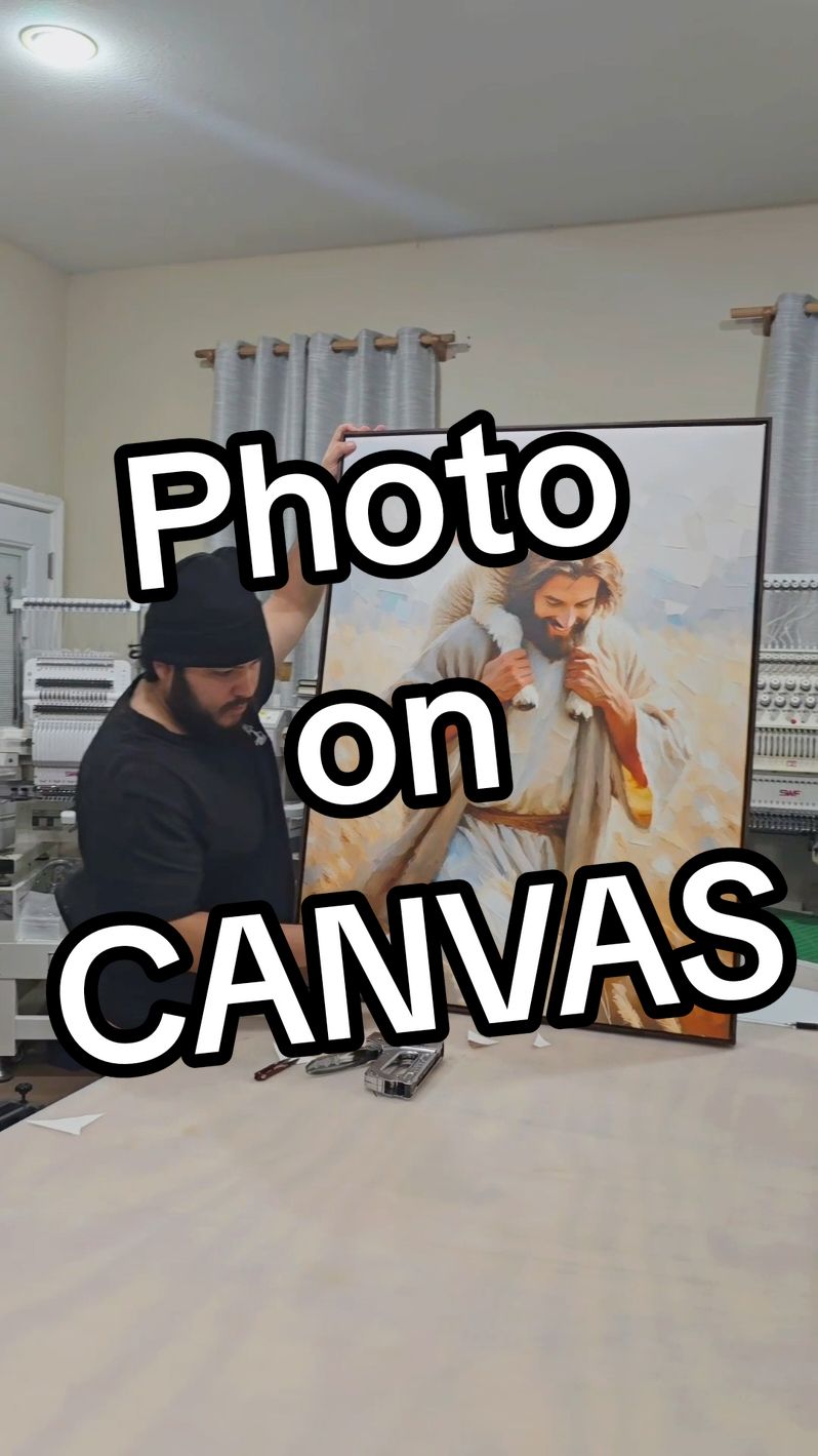 We offer custom photo printing on CANVAS😻😻😻 Fill out the order form today for a free estimate for a custom print!#smallbusinessbigheart #gatoprint #dfwprintshop #dfwsmallbusiness #rolandprinter #printingoncanvas #canvasprint 