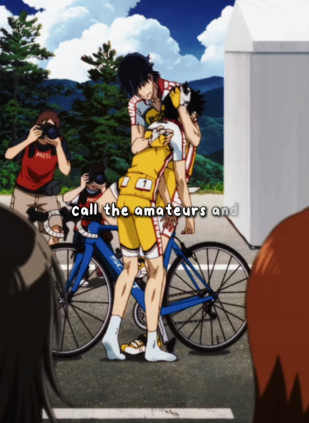 this song was literally for this scene. i love how he rushed over to onoda immediately and had a BIG smile (which i am seeing for the first time) in his face.  #yowamushipedal #sakamichionoda #onodasakamichi #imaizumishunsuke #shunsukeimaizumi #manamisangaku #sangakumanami #infnxsy 