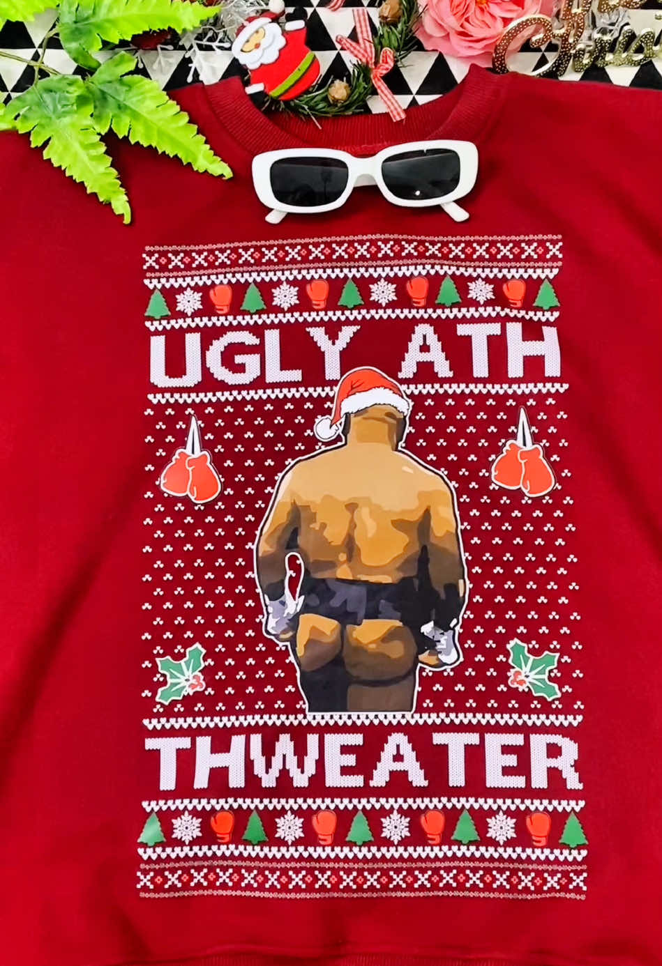 I will wear this shirt during Christmas 🤣🎅🕺🥊❤️‍🔥 #mike #miketyson #miketysonboxing #ironmiketyson #ironmike #boxing #meme #ugly #uglysweaters #uglychristmasweaters #boxer #xmas #merrychristmas #christmas #gift #giftchristmas #trending #viralvideo #fyp 