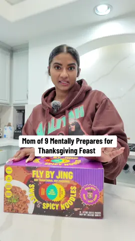 Thanksgiving prep is in full swing, and I’m going LIVE on Thanksgiving Day while I cook the big feast! 🍂👩🏾‍🍳 But first, I’m fueling up with @FLY BY JING new noodles because you know I need my energy. What recipes should I make this year? Drop your suggestions below! #flybyjingpartner #momof9 #fyp #thanksgiving #cooking