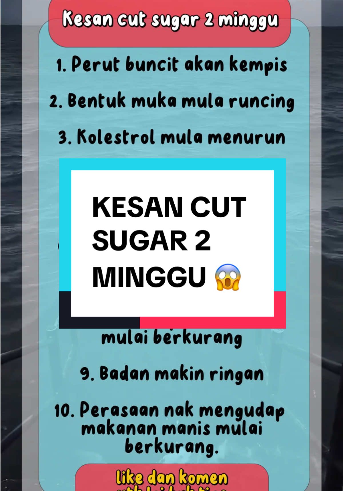 Kesan cut sugar 2 minggu😱 #cutsugar #fyp #sugar #gula #youbeau #youbeau #foryou 