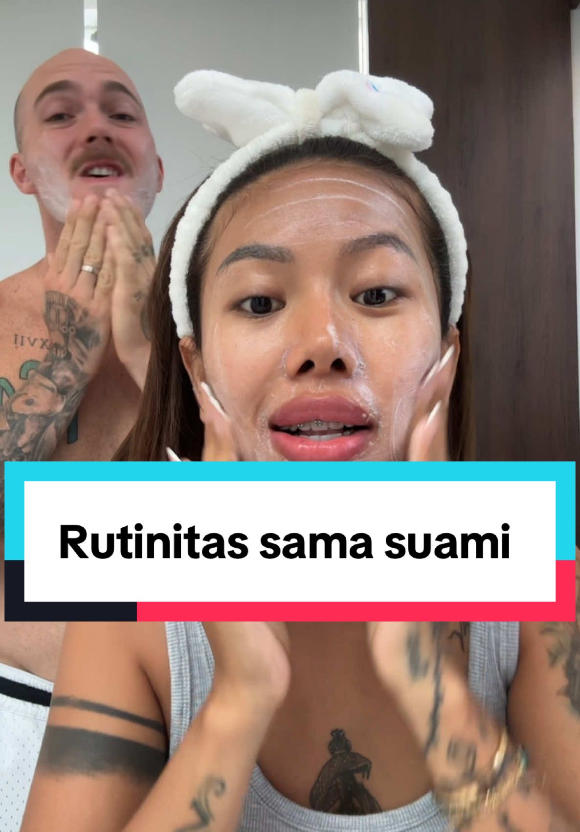 Kapan lagi satu skincare sama suami 😂🤪 #masyaallahtabarakkallah #suamiistri #suamiistribahagia #rutinitas #facialwash