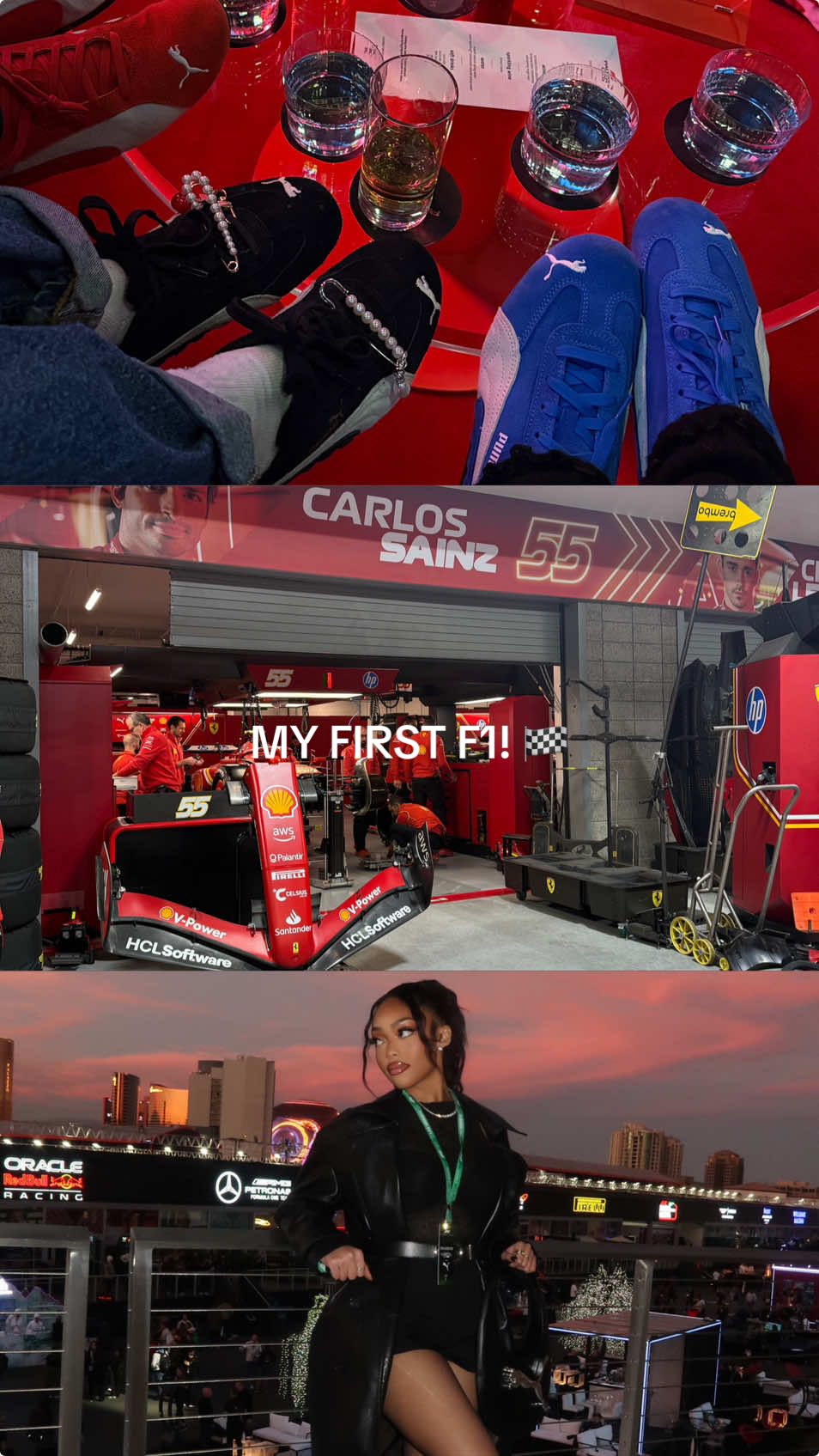 come with me to F1 with @PUMA stay tuned till the end we had a ball!🏁🏎️ my voice was gone by the end lol #pumaspeedcat #ad 