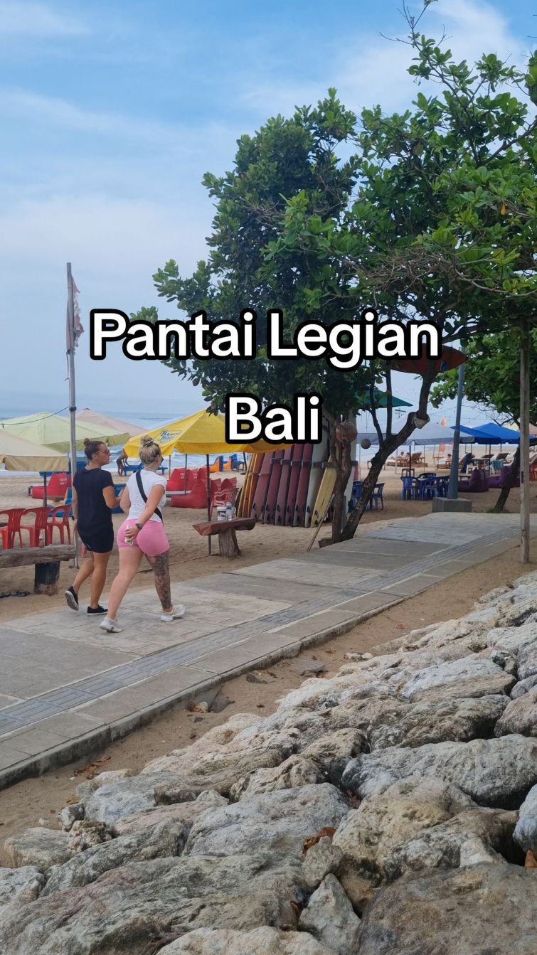 Pantai legian Bali makin tertata rapi  #bali #pantailegian #infobali #fyp 