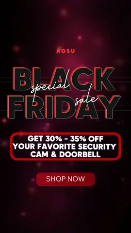 Say Hello to #Crazy #Low #Prices! Up to 35% Off Sitewide! Black Friday Sneak Peek! 🎉 aosu website: https://www.aosulife.com/
🎉 aosu Black Friday Alert! 🎉 
🗓 Event Dates: November 21 – December 2. How to Participate: 
1️⃣ Follow us on Tiktok: @aosu_us
2️⃣ Like & share this post. 
3️⃣ Tag at least 3 friends in the comments and include the hashtag #aosuBlackFriday. 
🎁 Exciting Prizes Await You: 
🏆 First Prize: aosu Camera – 5 winners 
🎟️ Second Prize: 15% Off All aosu Products for 2025 – 5 winners 
🎫 Third Prize: $95 Vouchers for SolarCam D1 Classic Kit – 5 winners 📅 Winners Announcement: December 3rd. 

✨ Don’t miss out! Join the fun, spread the word, and grab your chance to win amazing prizes this Black Friday!  #blackfriday#HomeSecurity#SmartHome#aosu#cyberday#WiFiCameras#Spotlight#doorbell#SolarSecurityCam#MotionDetectio