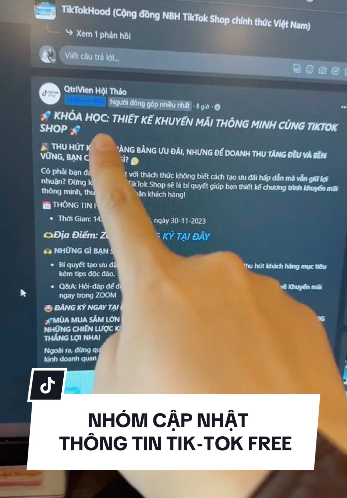 Nhóm cập nhật thông tin tik-tok shop #thehoangwork #quangcaotiktok 