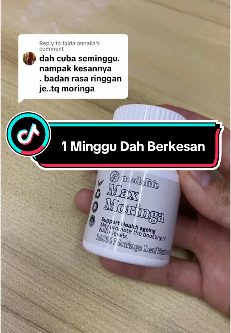 Replying to @faida annaila Feedback 1 minggu dah nampak perubahan. Dptkan promo rm19 maxmoringa di beg kuning skrg #fyp #fypシ #fypage #xyzabc #trending #maxmoringa #maxmoringahq #maxmoringaoriginal 