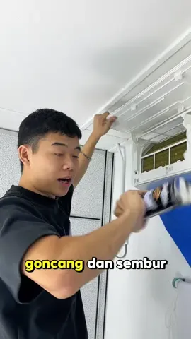 Lepas sembur tunggu 15 minit sahaja! 😎#homenest #aircond #aircondcleanerspray #cuci #aircondcleanerfoam #aircondcleaner 