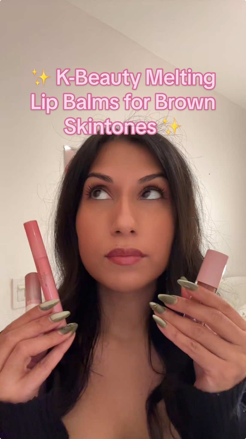 melting and glasting lip balms have become some of my fav lip products to date! 💫 #korean #koreanmakeup #koreantiktok #southasiantiktok #southasian #browntiktok #lipstick #beauty #beautyhacks #beautytips