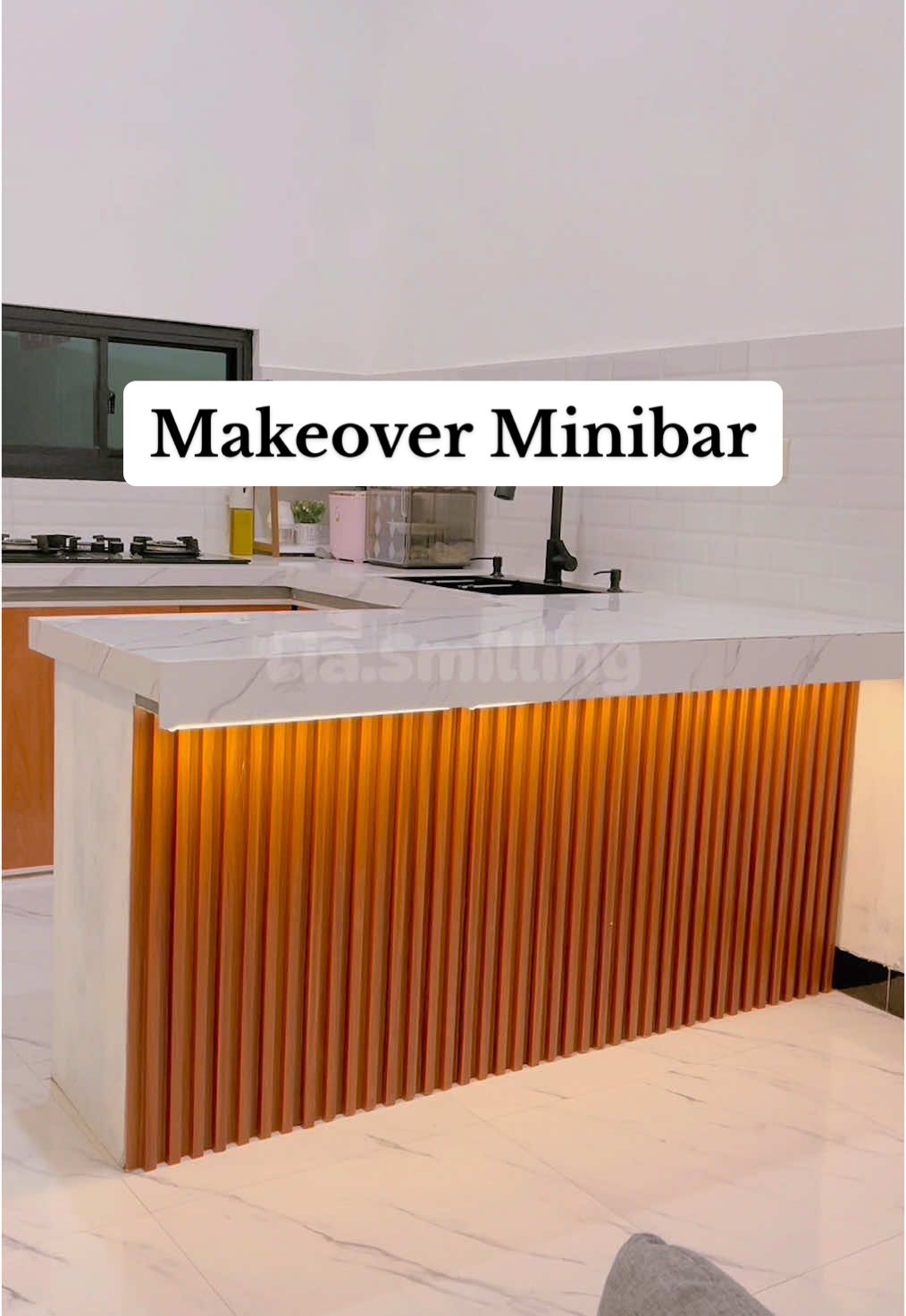 Makeover mini bar versi low budget, dan tanpa tukang💫 #minibar #makeoverdapur #dapurminimalis #dapur #dapurestetik