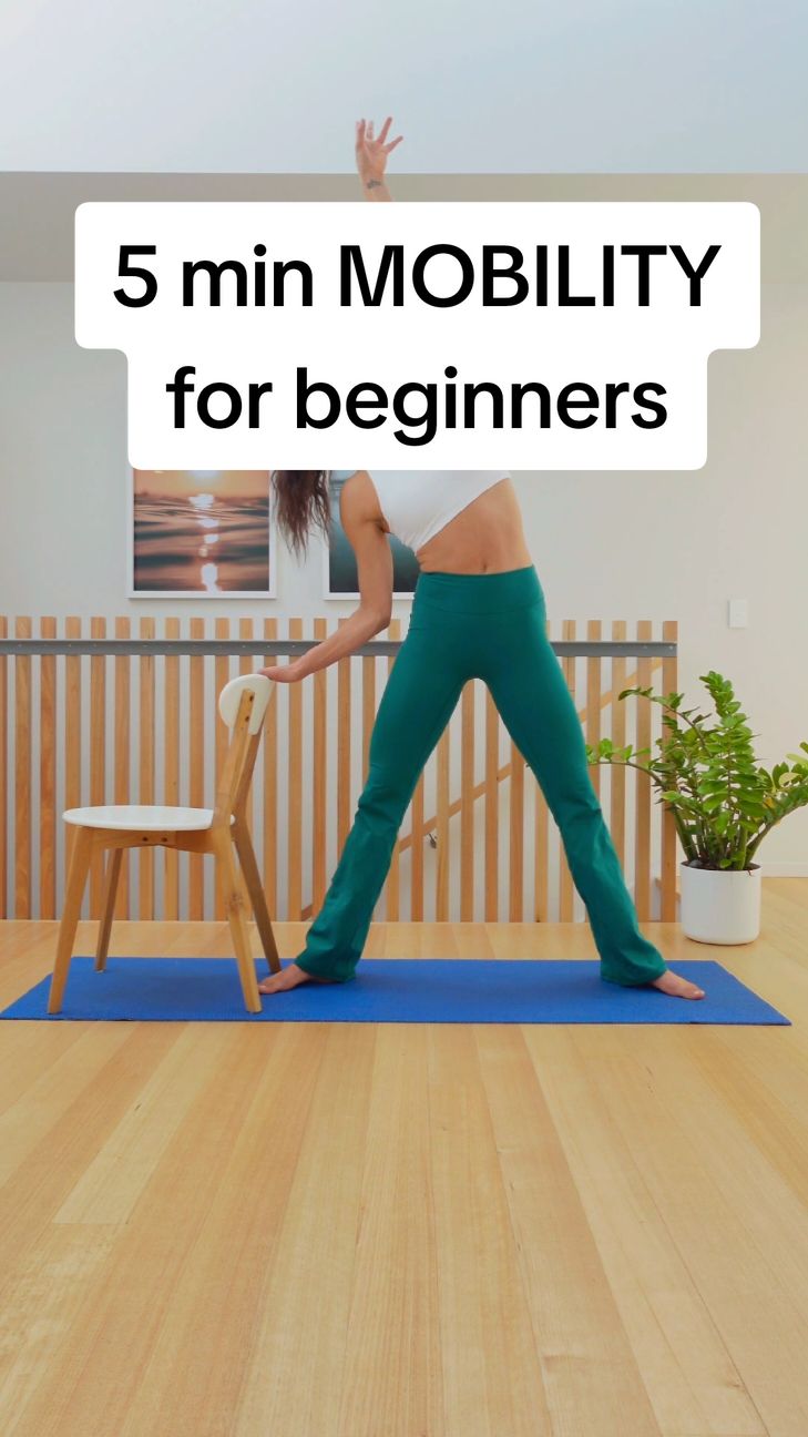 ✅️place the chair against a wall to make sure it's stable. ✅️modify any of the exercises to suit your needs and capabilities #mobility #beginner #easyworkout