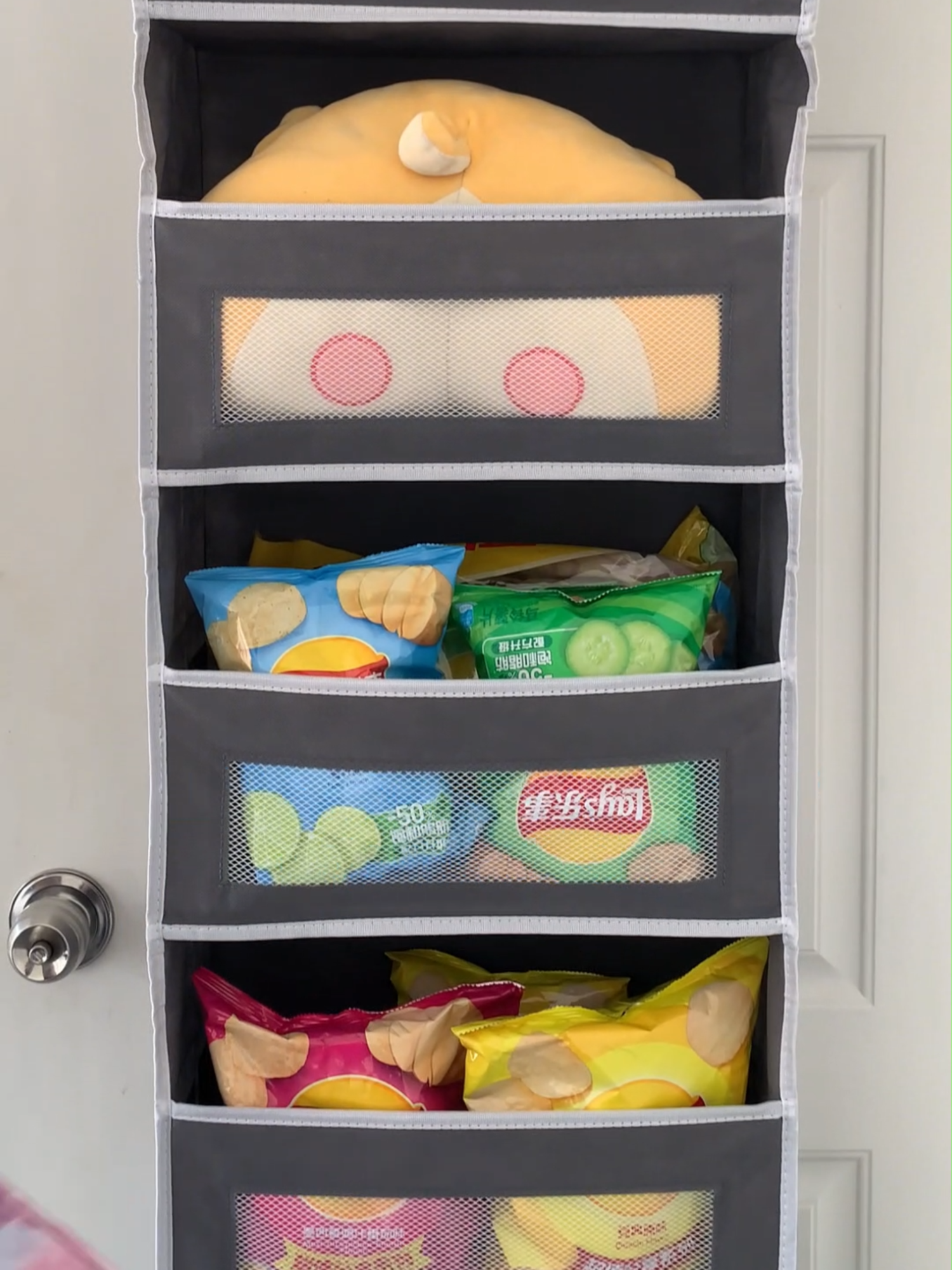 Is the house messy? Hanging door storage bag, making the space behind the door tidy and small!#foryoupage #overthedoororganizer #organize #thanksgiving #tiktokmademebuyit