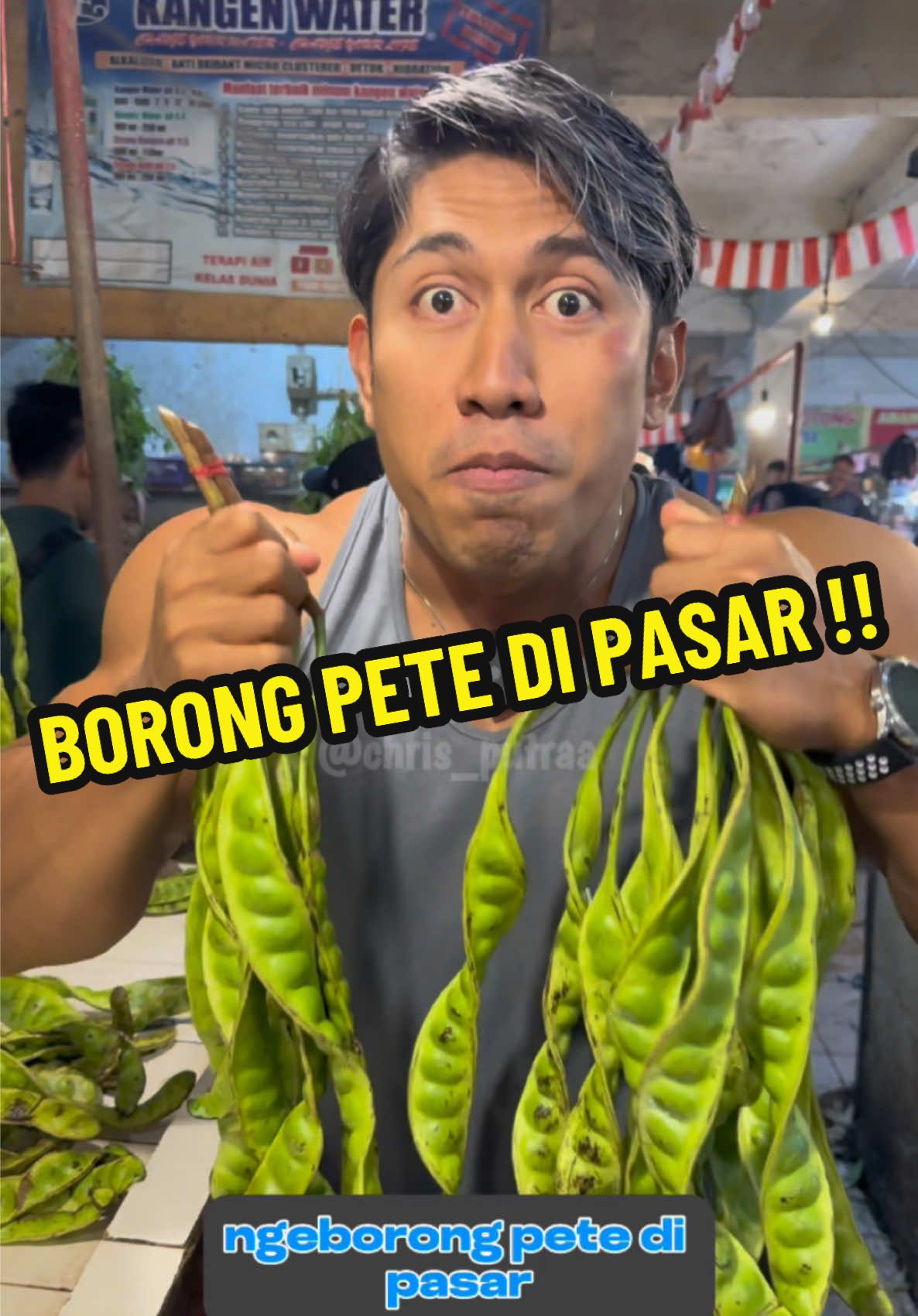 borong pete di pasar!! suka pete atau jengkol coba tulis di kolom komentar yaa!! 🔥💪🏻 #chrisputra #gym #gymmotivation #Fitness #fitnessmotivation #pete #kampung #traditional #pasar #fyp 