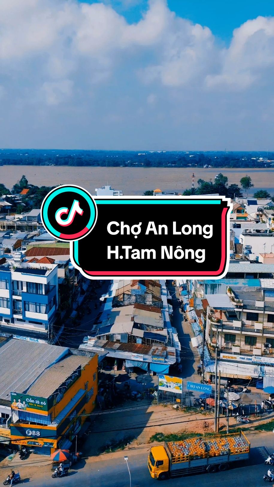 Chợ An Long - H.Tam Nông Chợ còn được gọi là chợ Đồng Tiến với vị trí rất đẹp, có sông bao quanh, có con đò đưa đón #anlong #dongthap #quehuong #videoviral #xuhuong2024 #motgocmientay #mientay #CapCut 