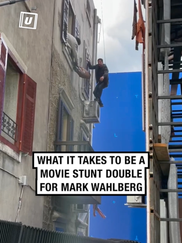 That's gonna leave a bruise!! 😬🎬 🎥: IG / chase_armitage & joepstunts #UNILAD#stuntchallenge #markwhalberg #stunt#careful#scary#bruise