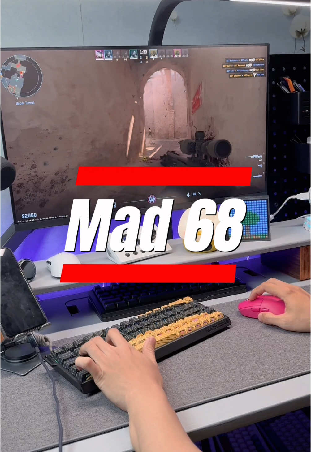 Phím cơ gaming Mad 68 HE #thinhcanhcach #banphimco #mad68 #mad68he #socd #rapidtrigger 