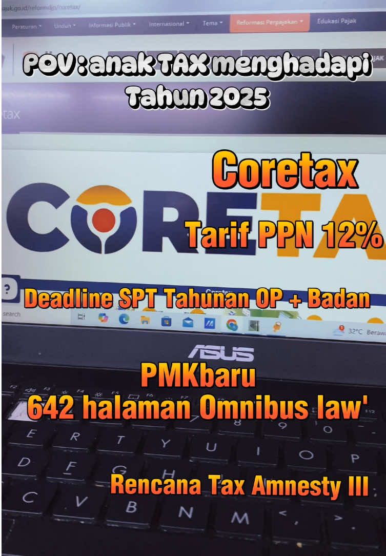 Menyala tahun baru ku #coretax #pajak2025 #anaktax #fyp 