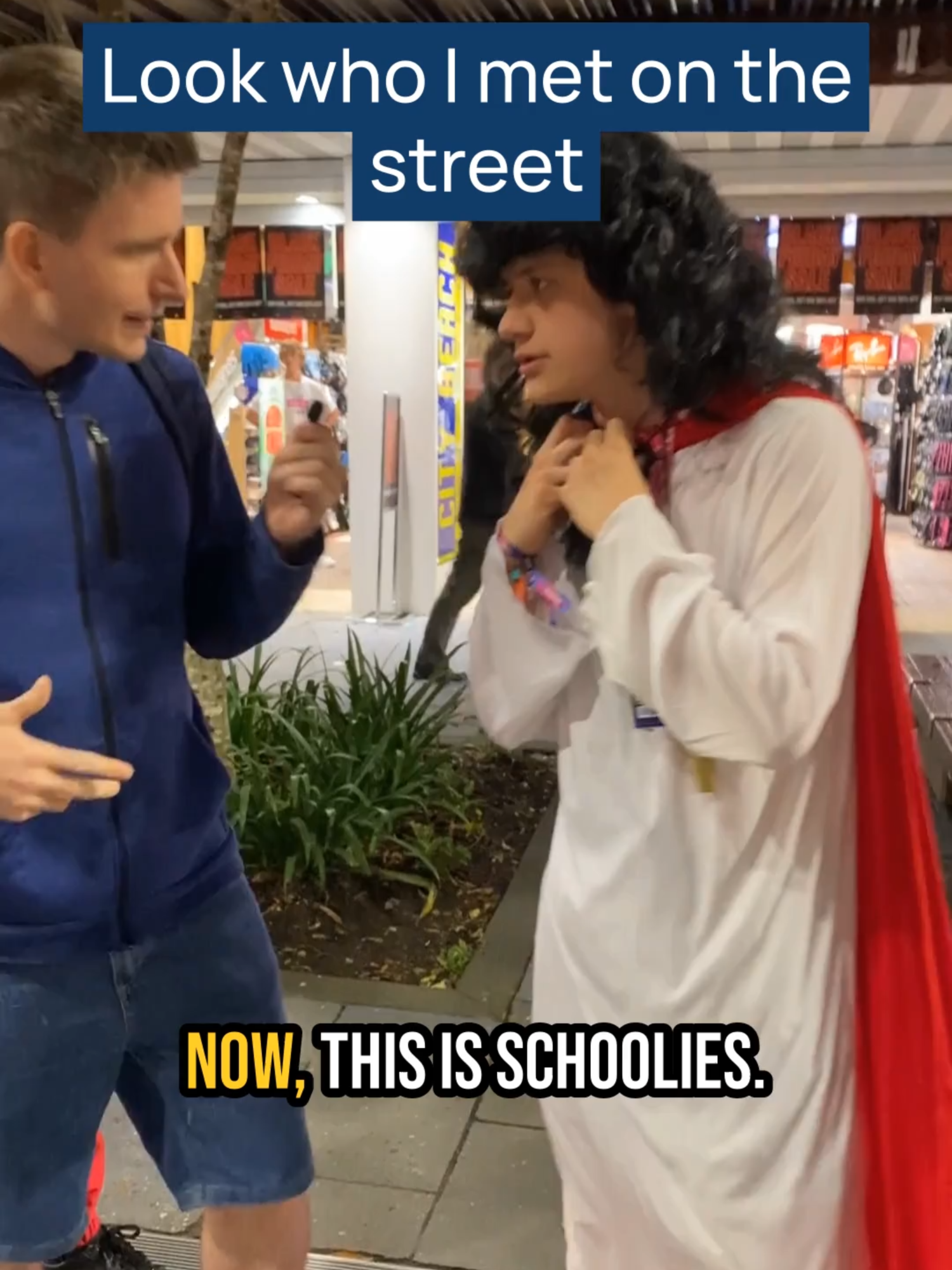 Look who I met on the street. Don't miss the ending!  #jesus #christianreels #jesuschrist #schoolies #religion