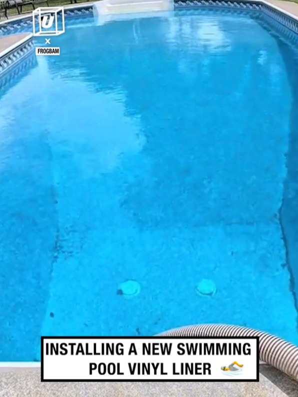 This liner installation was so satisfying!! 😲🏊 🎥: @frogbam  #UNILAD #pool #vinyl #poolinstallation #liner #satisfying #swim