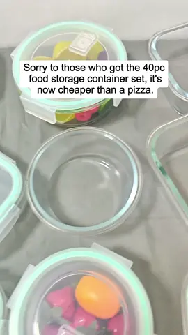 40 Pcs food storage containers set at an insanely good price! #foodstorage #MealPrep #tiktokshopbacktoschool 