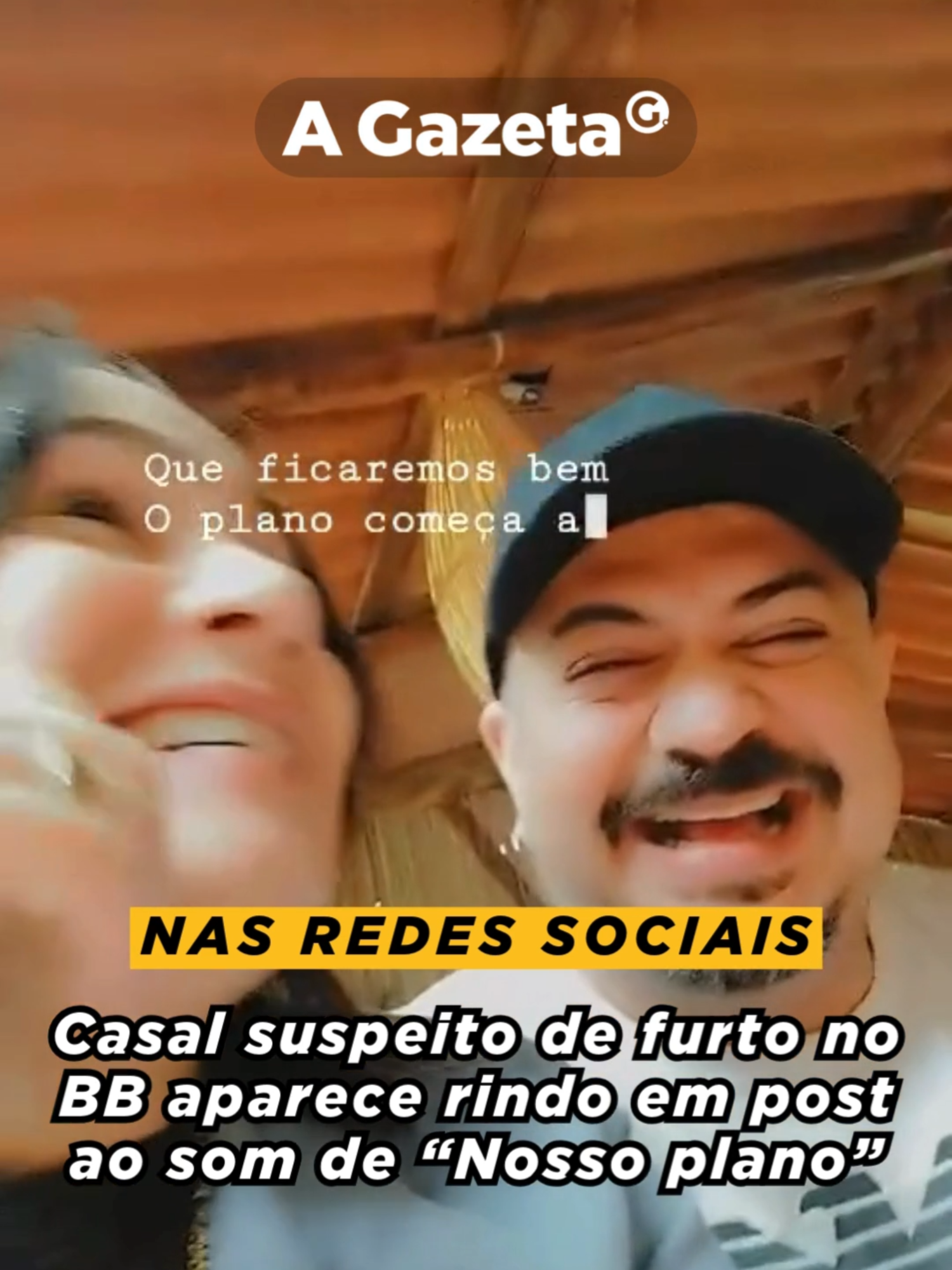 Suspeitos de furtar R$ 1,5 milhão de uma agência do Banco do Brasil, em Vitória, Eduardo Barbosa Oliveira, de 43 anos, e Paloma Duarte Tolentino, de 29 anos, aparecem rindo em um post de rede social ao som de uma música chamada “Nosso plano”. Confira o vídeo 🎥 ↪️ A publicação foi feita por Paloma no dia 24 de outubro. Ela postou um vídeo do casal com a legenda “Eu amo você e topo o nosso plano”. #AGazetaES