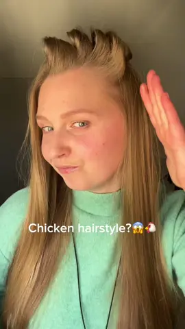 How to do a chickn hairstyle without any sprays #hairstyle #hairideas 