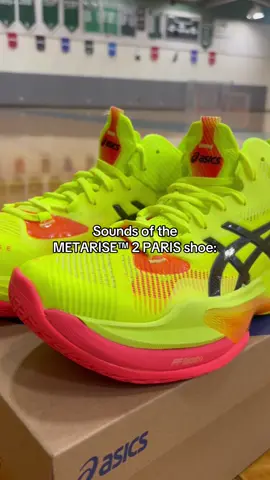 Ever wonder what the first volleyball shoe in the industry to feature a carbon footprint label sounds like? 🏐 #METARISE 2 PARIS #volleyball #ASMR #unboxing *Based on available industry data for life cycle CO2e emissions as of June, 2024