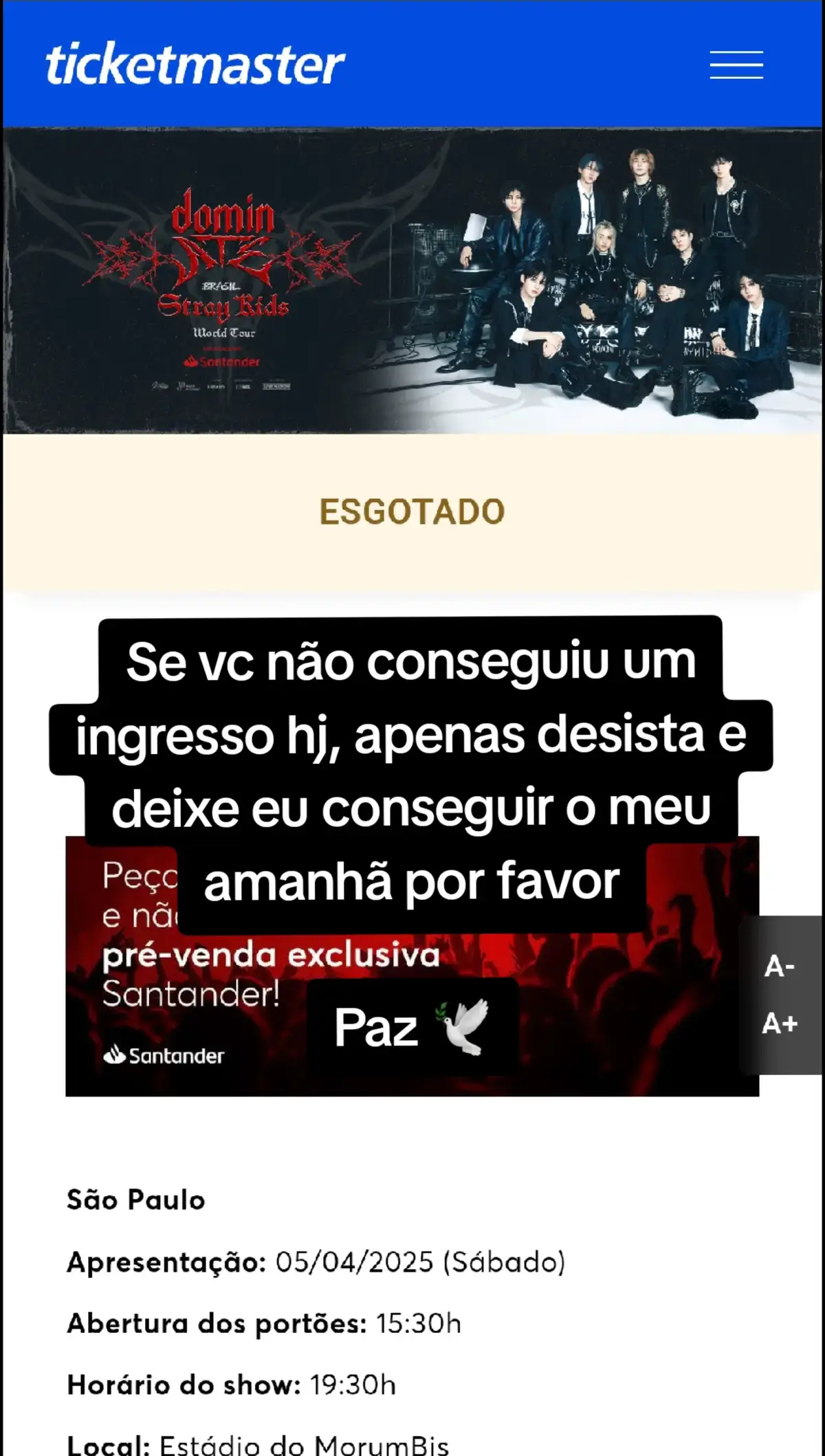 Calma meus amigos,  nem tudo está acabado!!! Estou pronta para a guerra !!! Amanhã a vitória vem!!!  . . . #straykids #ticketmaster #treanding #tiktok #fy #foryou #hyunjin 