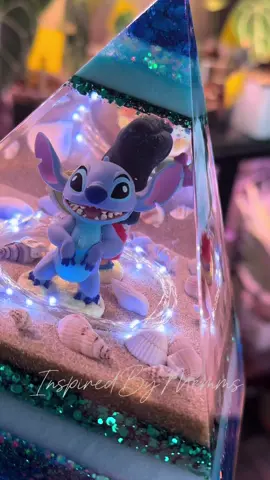 Custom order Lilo & Stich resin pyramid 🌊🐚💙🩵 Resin by @LET'S RESIN  Glitters by @Glitter Makes It  Mold by @shopresinmolds  #satisfying #resinart #inspiredbymemms #resinpour #letsresin #shopresinmolds #resinobsession #artistsoftiktok #resinoftiktok #resincrafts #satisfyingvideo #liloandstitch #ocean #oceanside #giftideas #resinpyramid 