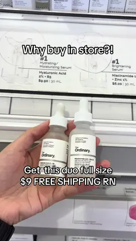 You can get this duo for only $9 Free shipping rn 🎯🫶🏼🤩 #theordinary #blackfriday #hyaluronicacid #niacinamide #skincare #affordableskincare 
