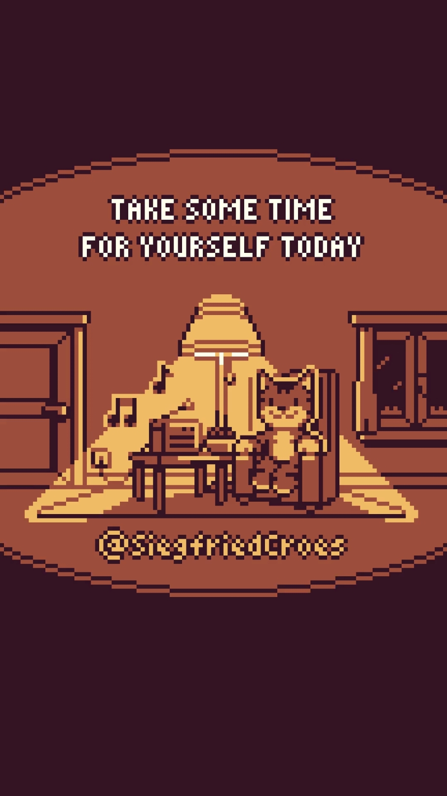 Ginger cat is back with a comforting message for anyone who needs it 🤗 What music + snack combo is your favorite? 🎶🍿 Song: original by me, though it might be subconsciously based on existing music 😌 #pixelanimation #chiptune #catart #cozyvibes #positivequotes