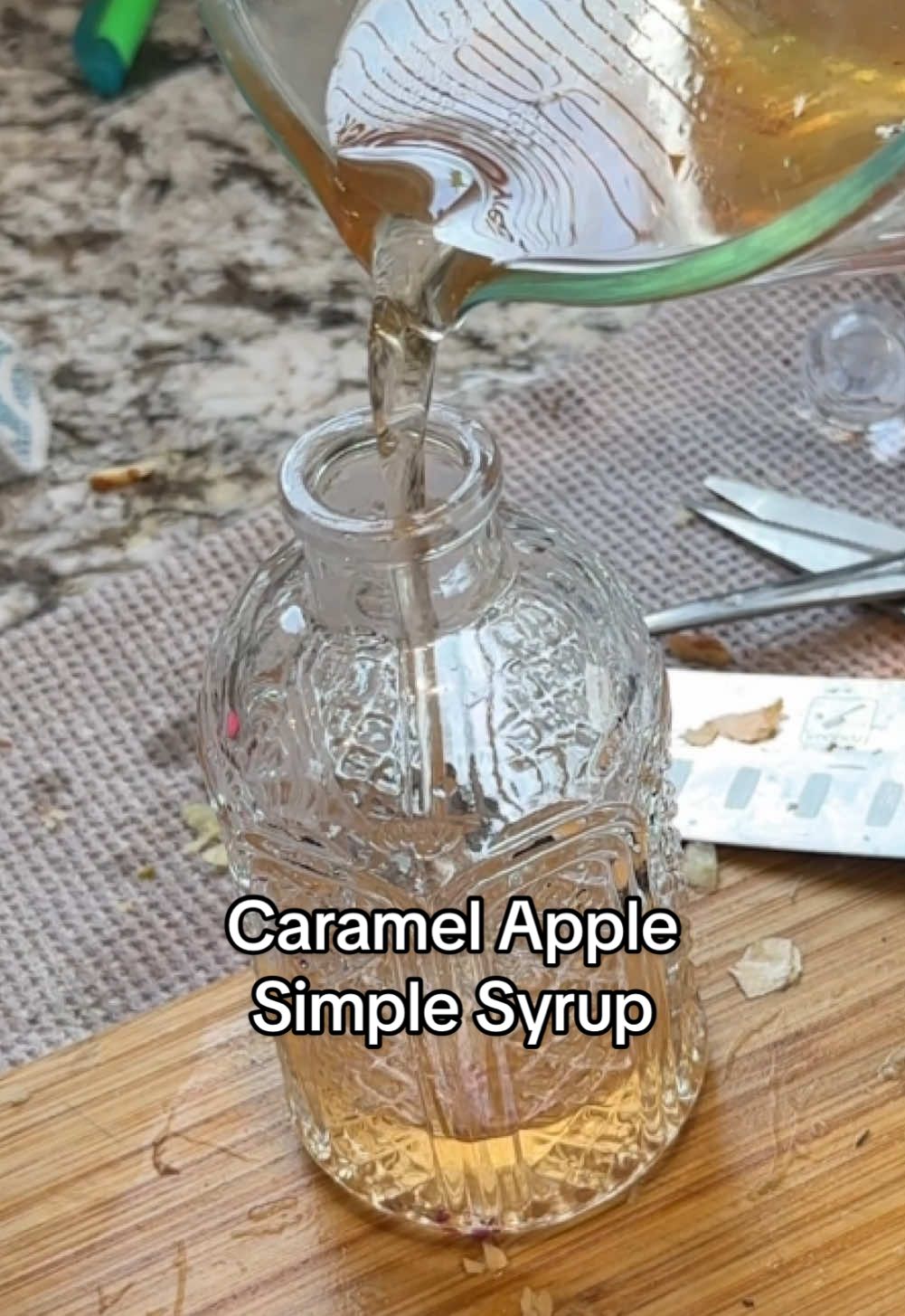 Caramel Apple Simple Syrup 🍁 1 cup water 1 cup brown sugar 2 small apples, sliced 1/2 cup water Purchase Simple Syrups From Scratch at the link in my bio on my website shop #SimpleSyrup #SimpleSyrupsFromScratch #FromScratch #Recipes #SimpleSyrups #CoffeeSyrups #LowWaste #Sustainable #Sustainability #Ecofriendly #Recipe  #CaramelAppleSimpleSyrup 