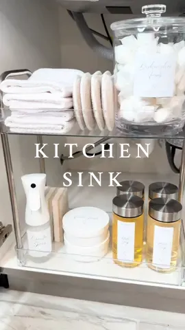 Organize under the kitchen sink with me!🕊️ #clean #organize #kitchen #reset #makeover #fyp #restock #thatgirl 