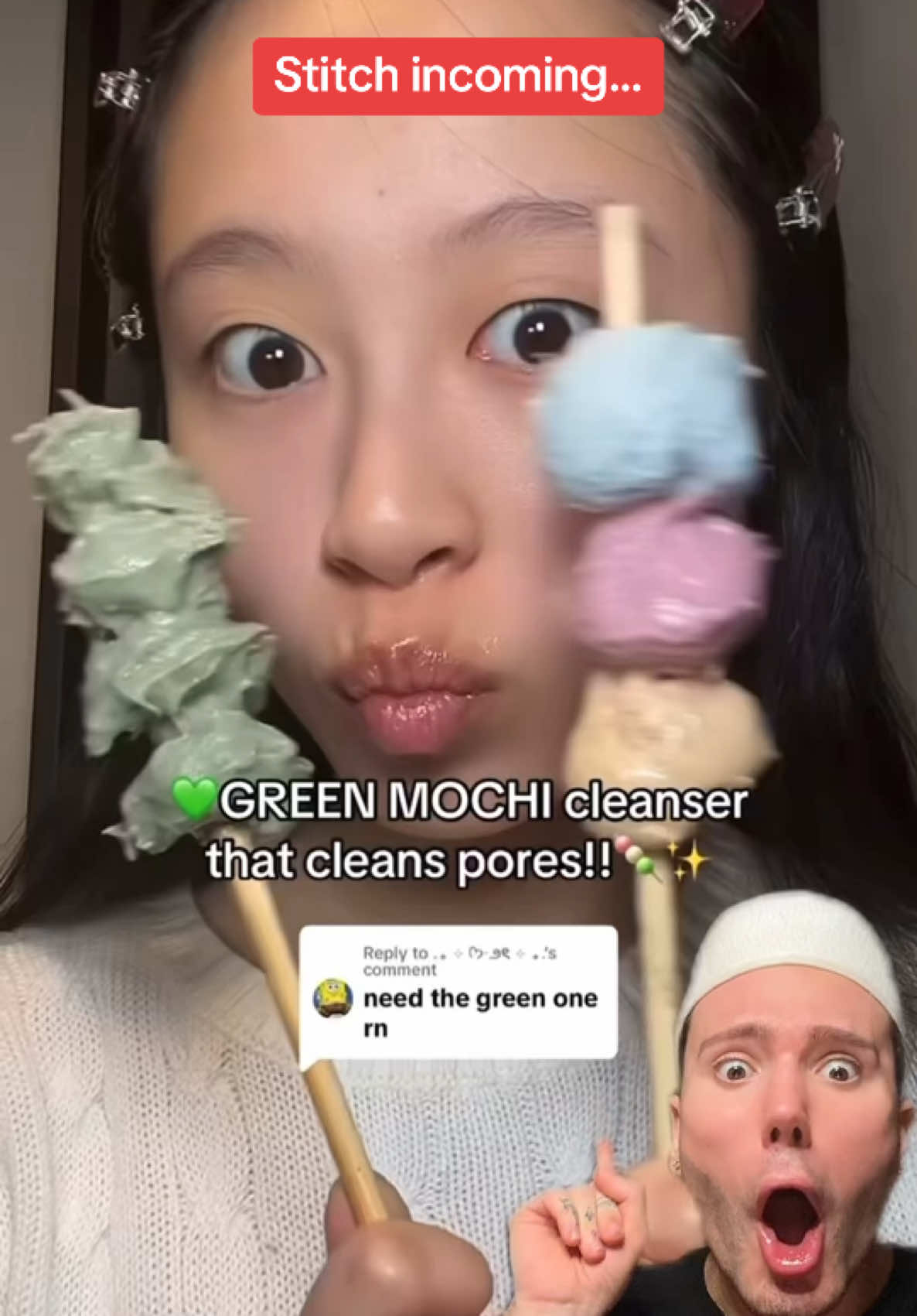 VIRAL MOCHI CLEANSER!🍡🍭 (follow for more!💗)  Search on Amazon: “Arencia Mochi Cleanser”! @Arencia partner. This cleanser is n1 on Olive 🫒 Young Korea! And its great for ance prone skin as it can be used to extract blackheads! #kbeautyskincare #kbeauty #koreanskincare #koreanskincareproducts #acneproneskin #acneskincare #skincarehacks #arencia #ricemochicleanser 