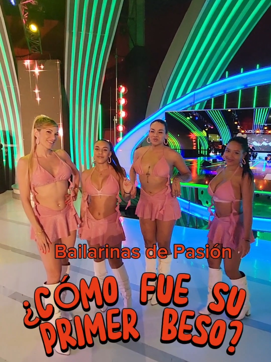 ¿Cómo fue el primer beso de las #bailarinasdepasion ?🎶😘💋 @Melodybareiro @Lara  @Naty Araujo @Kitty encina ❤️  #PasionDeSabado 💃🏾❤️