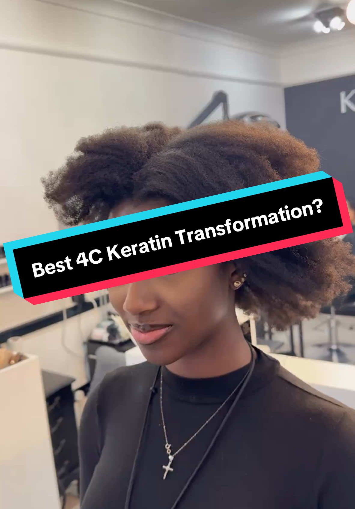 Best 4C Keratin Transformation 💎 #keratintreatment #4chair #type4hair #afrohair #hairsalon #hairtransformation 