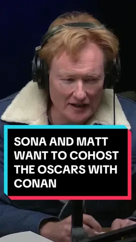 Sona and Matt want to co-host the #Oscars with Conan. Will he let them? #CONAF @The Oscars 