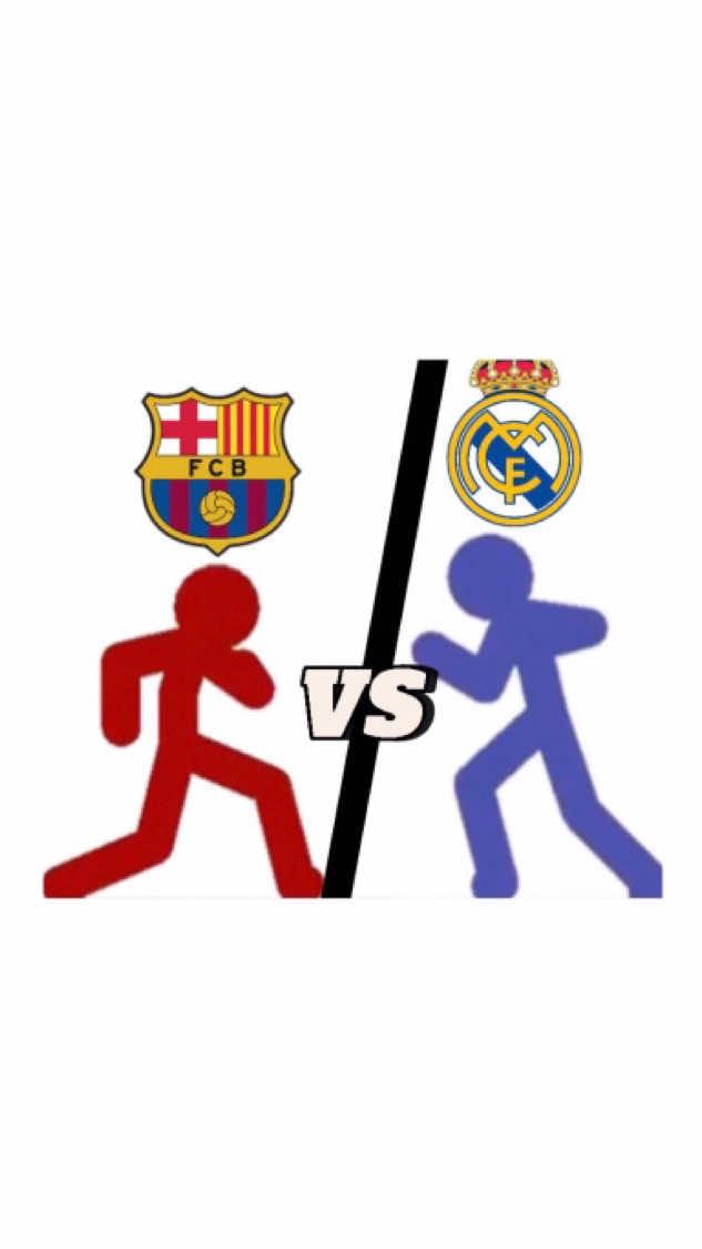 Fc barcelona vs real madrid cf vous êtes ou les catalan #barcelona #realmadridfc #stickman #CapCut 