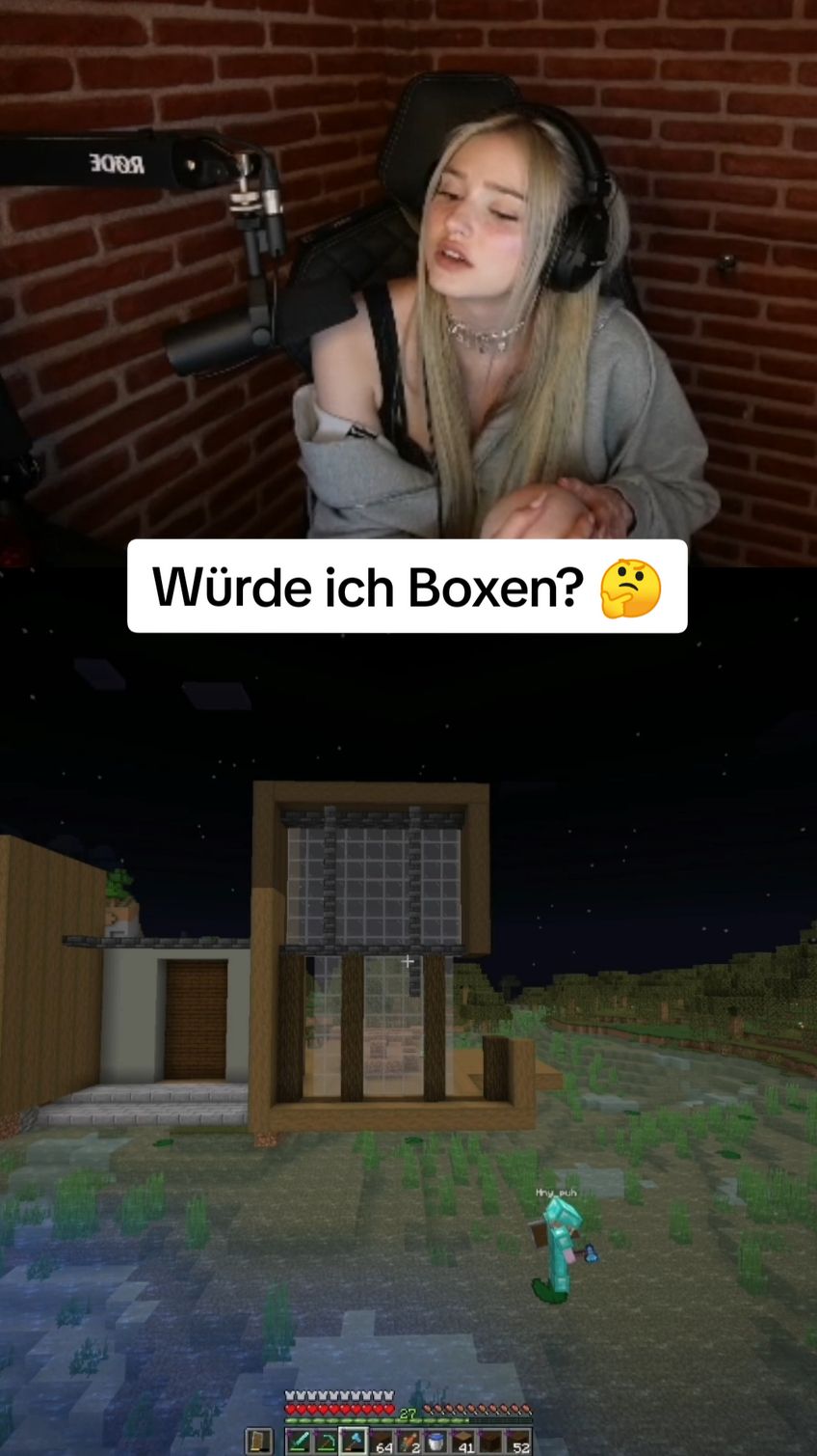 Würde ich Boxen? 🤔🥊 #honeypuu #boxen #Minecraft #fitnacraft #stream #viral #fyp #foryou #foryoupage 