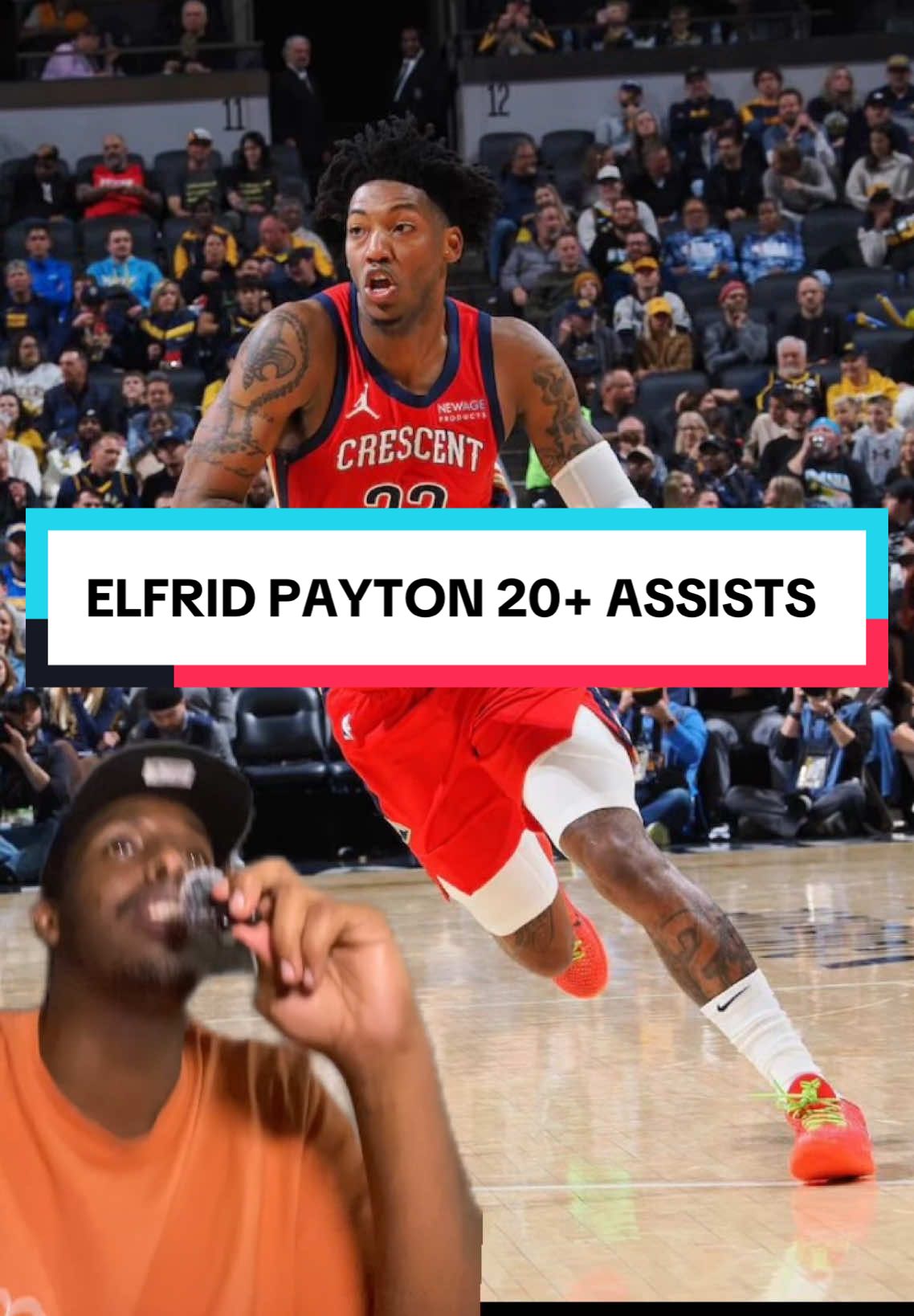 Elfrid Payton really dropped 20 dimes off the couch 😭🔥 #NBA #NBATok #NOLA #ElfridPayton #Basketball #Pelicans #NewOrleansPelicans 