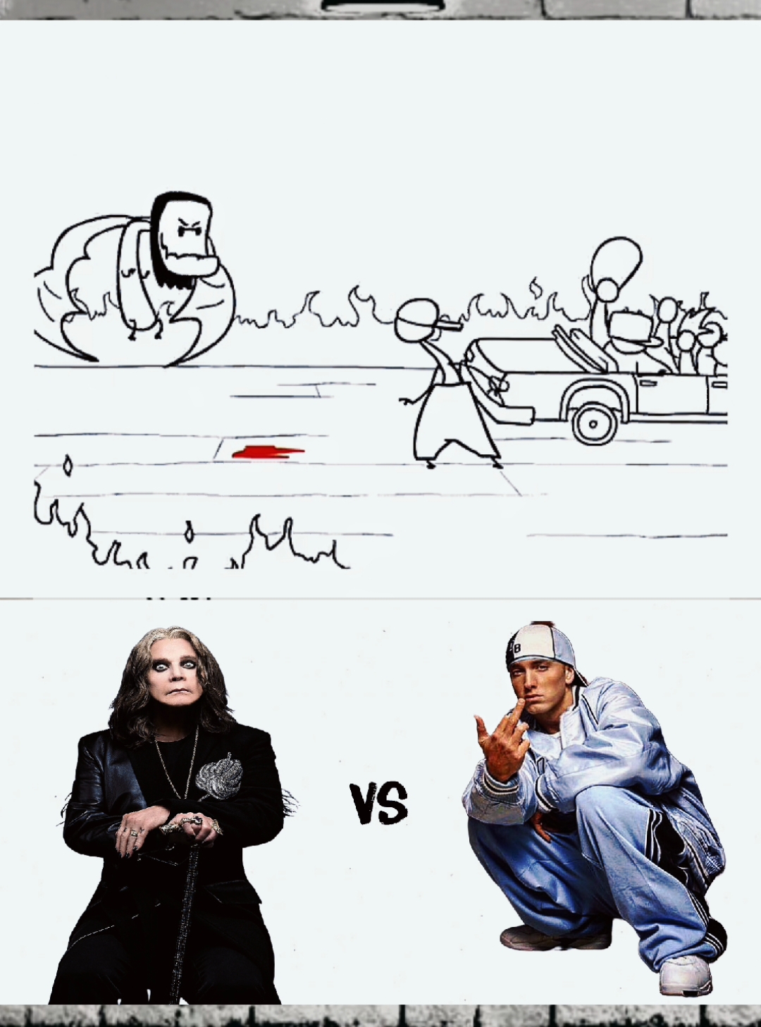 Ozzy Osbourne vs Eminem #animation #funny #cartoon #usa🇺🇸 #ozzyosbourne #eminem #fyp 