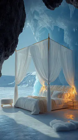 Dream beds in antarctica.🛏️ promts: FutureFormStudios. . . . . . #creative #creative #antartica #fyp #interior #interiordesign #luxury #luxurylife #iceland #snow #frozen #majestic #winter #parati 